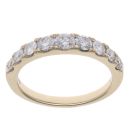9ct Yellow Gold 1.00ct Diamond Half Eternity Ring