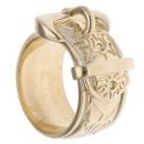 9ct Yellow Gold Patterned Buckle Ring