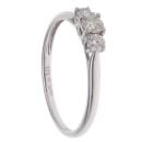 9ct White Gold 0.33ct Diamond Trilogy Ring