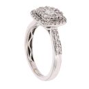 9ct White Gold 0.75ct Brilliant Cut Diamond Cluster Ring