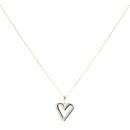 9ct Yellow Gold 0.15ct Diamond Heart Pendant And Chain 18"