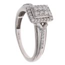 9ct White Gold 0.40ct Brilliant Cut Diamond Cluster Ring