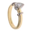 18ct Yellow Gold 0.48ct Pear Cut Diamond Solitaire Ring