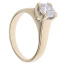 14ct Yellow Gold Cubic Zirconia Single Stone Ring