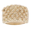9ct Yellow Gold Six Row Keeper Ring