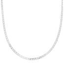 Silver Double Curb Chain 18" By Icesia