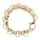 9ct Yellow Gold Patterned & Plain Belcher Bracelet
