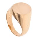 14ct Yellow Gold Plain Oval Signet Ring