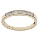 9ct Yellow Gold 0.25ct Brilliant Cut Diamond Half Eternity Ring