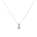 18ct White Gold 0.50ct Brilliant Cut Diamond Solitaire Pendant and Chain 18"