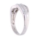18ct White Gold 0.40ct Baguette Cut Diamond Crossover Ring