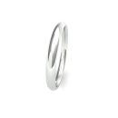 18ct White Gold 2.5mm Traditional Court Wedding Band