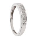18ct White Gold 0.25ct Diamond Two Row Ring