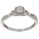 9ct White Gold 0.33ct Brilliant Cut Diamond Cluster Ring