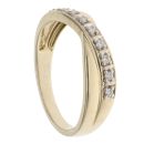 9ct Yellow Gold 0.12ct Diamond Crossover Ring