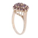 9ct Yellow Gold Garnet Cluster Ring