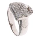 Silver Cubic Zirconia Boxing Glove Ring