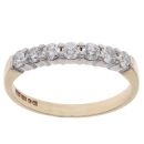 9ct Yellow Gold 0.35ct Brilliant Cut Diamond Half Eternity Ring