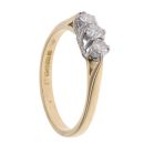 18ct Yellow Gold Brilliant Cut 0.25ct Diamond Trilogy Ring