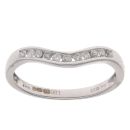 18ct White Gold 0.20ct Brilliant Cut Diamond Wishbone Ring