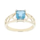 9ct Yellow Gold Blue Topaz Stone Set Ring