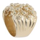 9ct Yellow Gold Four Row Keeper Ring