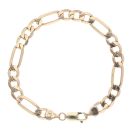 9ct Yellow Gold Figaro Bracelet 7.5"