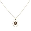 9ct Yellow Gold Smoky Quartz Pendant and Chain 18"