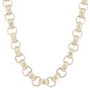 9ct Yellow Gold Patterned And Plain Belcher Chain 26"