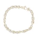 9ct Yellow And White Gold Fancy 7.5" Bracelet