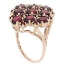 9ct Yellow Gold Garnet Cluster Ring