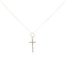 9ct Yellow Gold Cross Pendant & Chain 18"