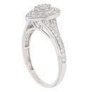 9ct White Gold 0.45ct Brilliant Cut Diamond Cluster Ring