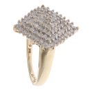 9ct Yellow Gold 1.00ct Brilliant Cut Diamond Cluster Ring