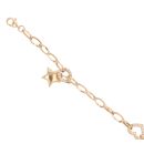 14ct Yellow Gold Cubic Zirconia Star and Hearts Bracelet 7.5"