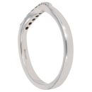 9ct White Gold 0.20ct Brilliant Cut Diamond Wishbone Ring