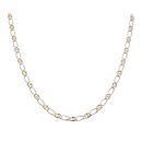 9ct Yellow And White Gold Anchor Chain 18"