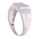 9ct White Gold 0.10ct Diamond Signet Ring