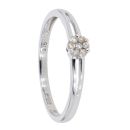 9ct White Gold Diamond Cluster Ring by Anya Belle