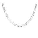 Silver Diamond Cut Figaro Chain 22" By Icesia Gents