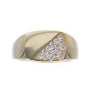 9ct Yellow Gold Cubic Zirconia Signet Ring