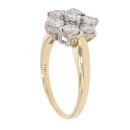 18ct Yellow Gold 1.00ct Diamond Cluster Ring