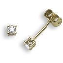 9 Carat Yellow Gold 20pts Diamond Stud Earrings