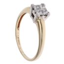9ct Yellow Gold 0.35ct Princess Cut Diamond Cluster Ring