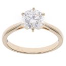 Lab Grown 9ct Yellow Gold 1.50ct Diamond Solitaire Ring