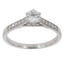 18ct White Gold 0.65ct Brilliant Cut Diamond Solitaire Ring