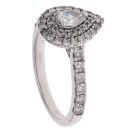 18ct White Gold 1.00ct Diamond Cluster Ring
