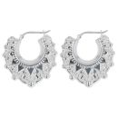 Silver Creole Hoop Earrings By Icesia