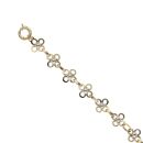 Children's 14ct Yellow And White Gold Floral 6" Bracelet