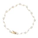 14ct Yellow Gold Cubic Zirconia Fancy Bracelet 7"